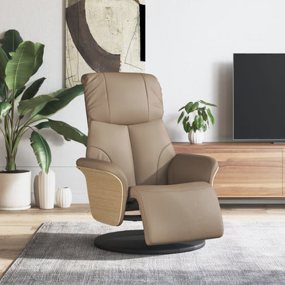 vidaXL Fauteuil de relaxation avec repose-pieds cappuccino-marron similicuir