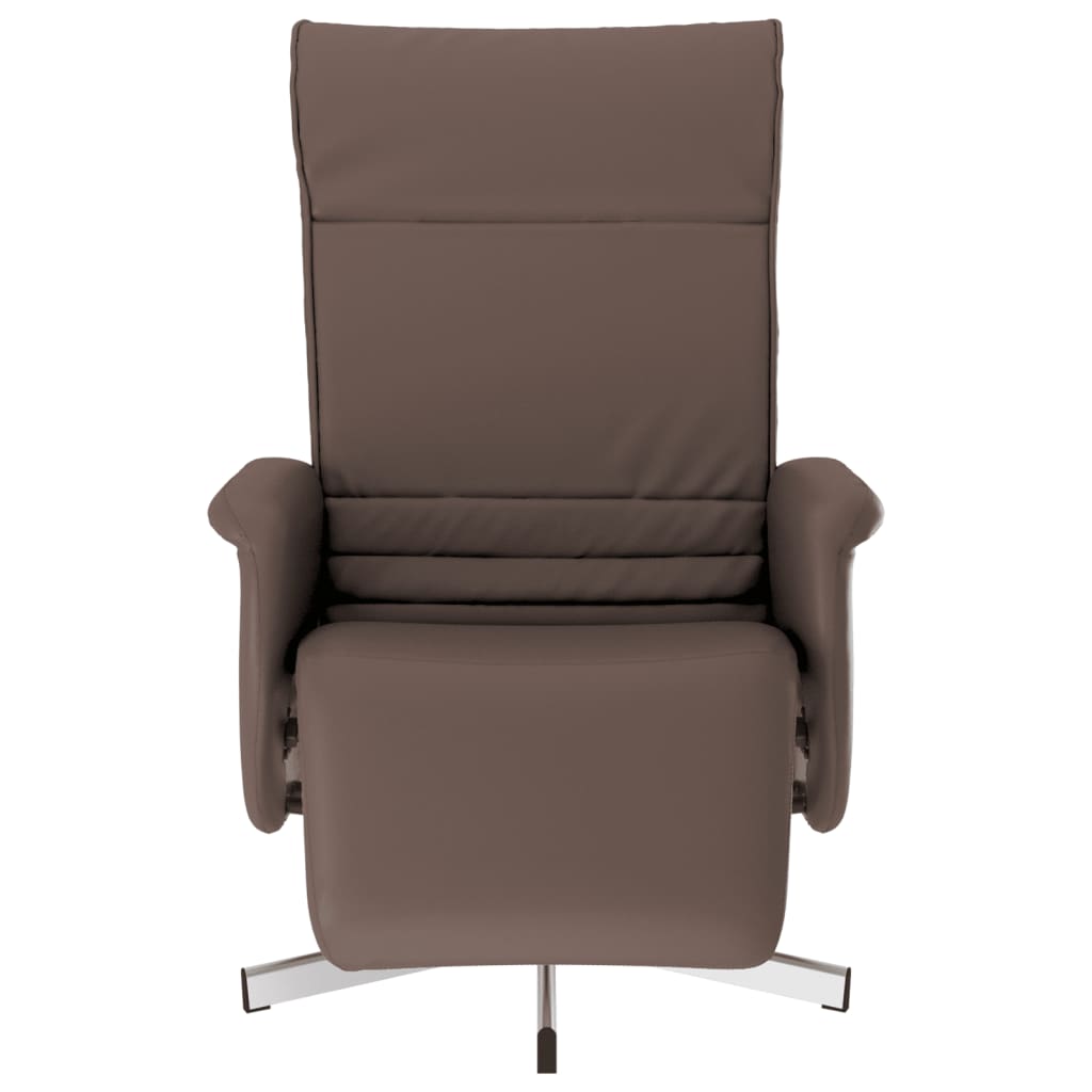 vidaXL Relaxsessel mit Fußteil Braun Kunstleder