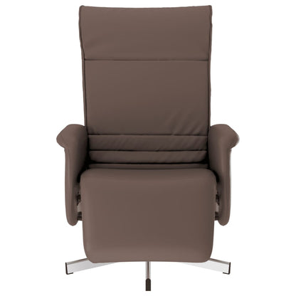 vidaXL Relaxsessel mit Fußteil Braun Kunstleder