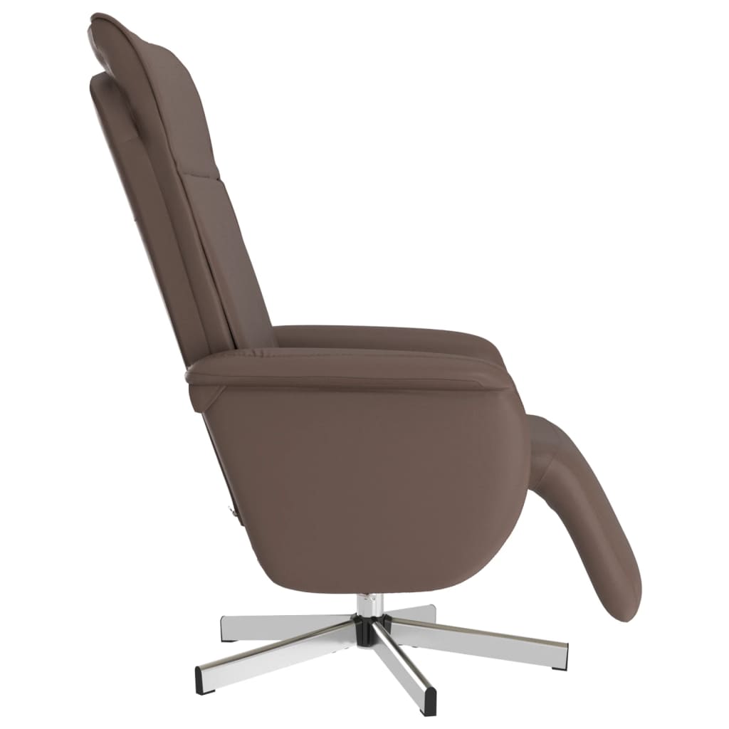 vidaXL Relaxsessel mit Fußteil Braun Kunstleder