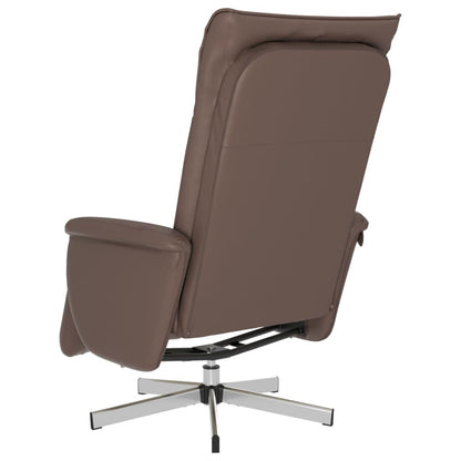 vidaXL Relaxsessel mit Fußteil Braun Kunstleder