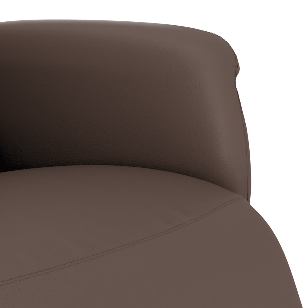 vidaXL Relaxsessel mit Fußteil Braun Kunstleder