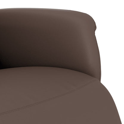 vidaXL Relaxsessel mit Fußteil Braun Kunstleder