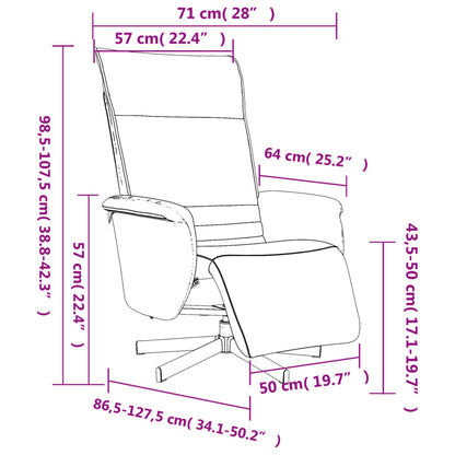 vidaXL Relaxsessel mit Fußteil Braun Kunstleder