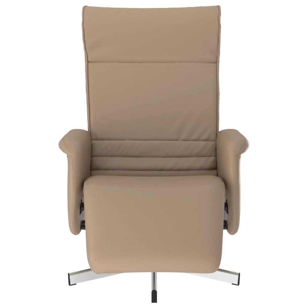 vidaXL Relaxsessel mit Fußteil Cappuccino-Braun Kunstleder