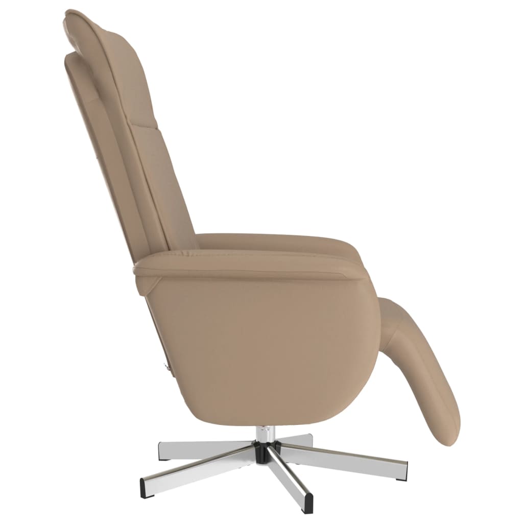 vidaXL Relaxsessel mit Fußteil Cappuccino-Braun Kunstleder