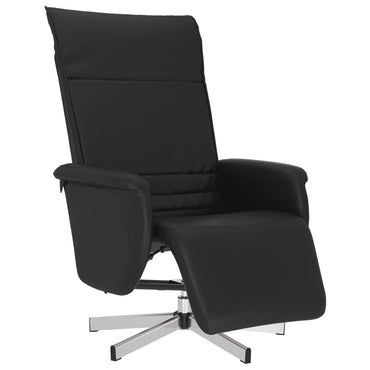 vidaXL Relaxsessel mit Fußteil Schwarz Kunstleder