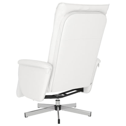 vidaXL Relaxsessel mit Fußteil Weiß Kunstleder