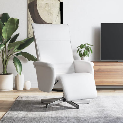 vidaXL Relaxsessel mit Fußteil Weiß Kunstleder