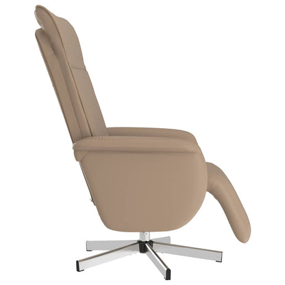 vidaXL Massagesessel mit Fußteil Cappuccino-Braun Kunstleder