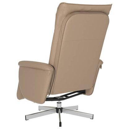 vidaXL Massagesessel mit Fußteil Cappuccino-Braun Kunstleder