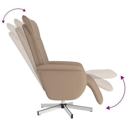 vidaXL Massagesessel mit Fußteil Cappuccino-Braun Kunstleder