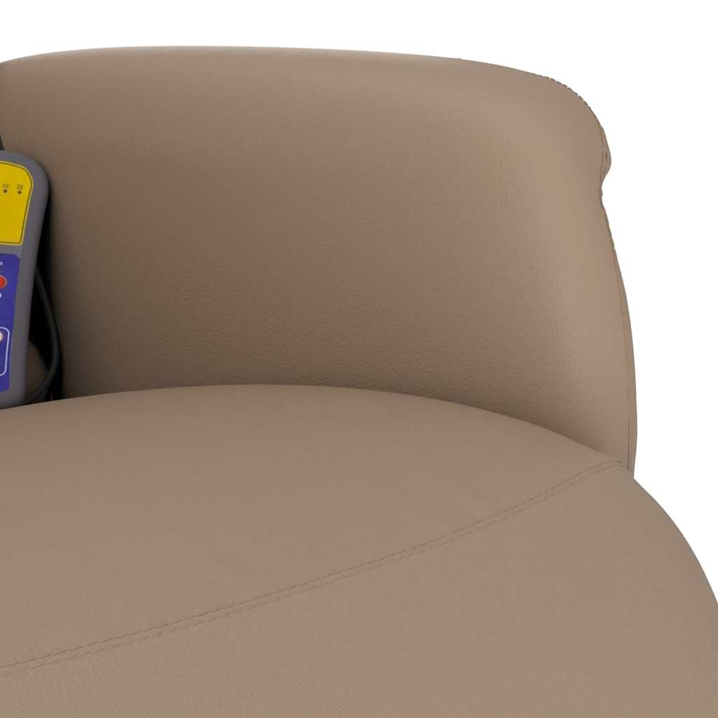 vidaXL Massagesessel mit Fußteil Cappuccino-Braun Kunstleder