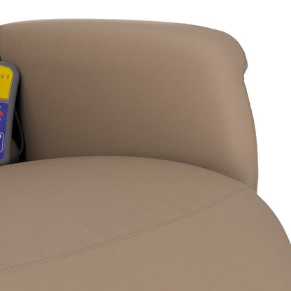 vidaXL Massagesessel mit Fußteil Cappuccino-Braun Kunstleder