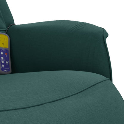 vidaXL Massagesessel mit Fußteil Dunkelgrün Stoff