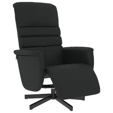 vidaXL Relaxsessel mit Fußteil Schwarz Kunstleder