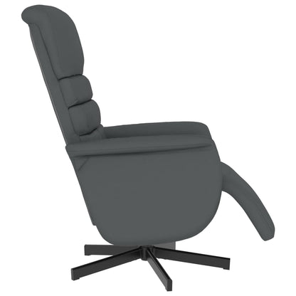 vidaXL Relaxsessel mit Fußteil Grau Kunstleder