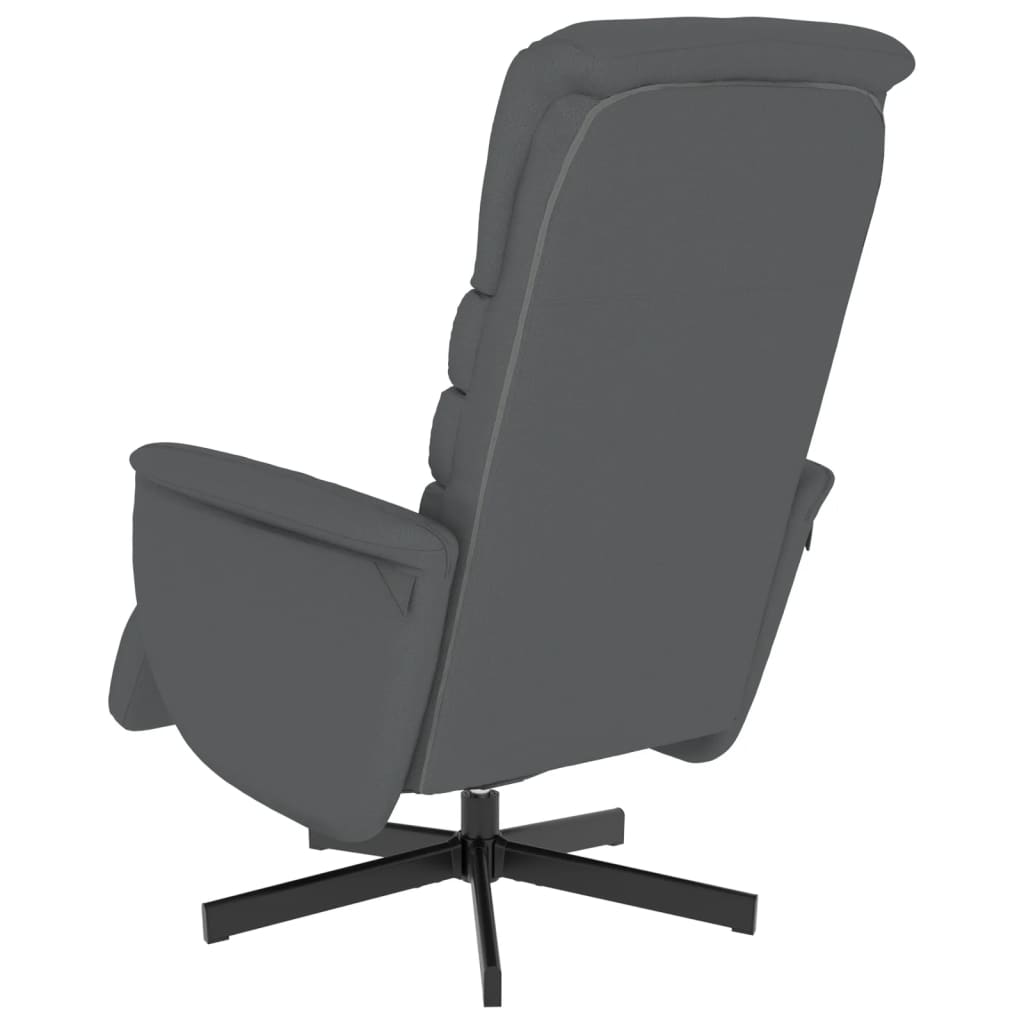 vidaXL Relaxsessel mit Fußteil Grau Kunstleder