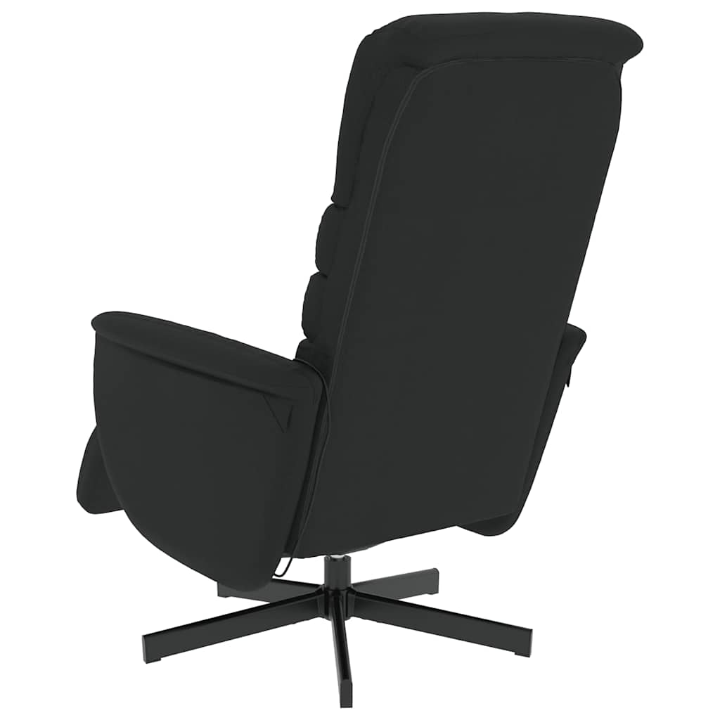 vidaXL Massagesessel mit Fußteil Schwarz Kunstleder