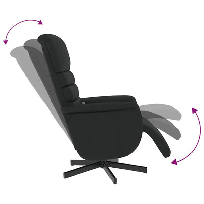 vidaXL Massagesessel mit Fußteil Schwarz Kunstleder