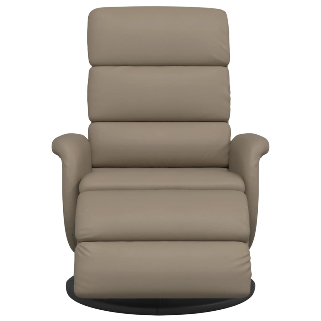 vidaXL Relaxsessel mit Fußteil Cappuccino-Braun Kunstleder