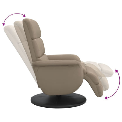 vidaXL Relaxsessel mit Fußteil Cappuccino-Braun Kunstleder