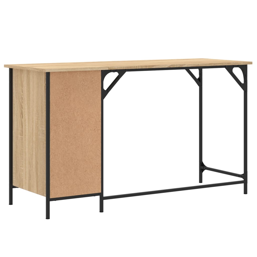 vidaXL Computertisch Sonoma-Eiche 131x48x75 cm Holzwerkstoff
