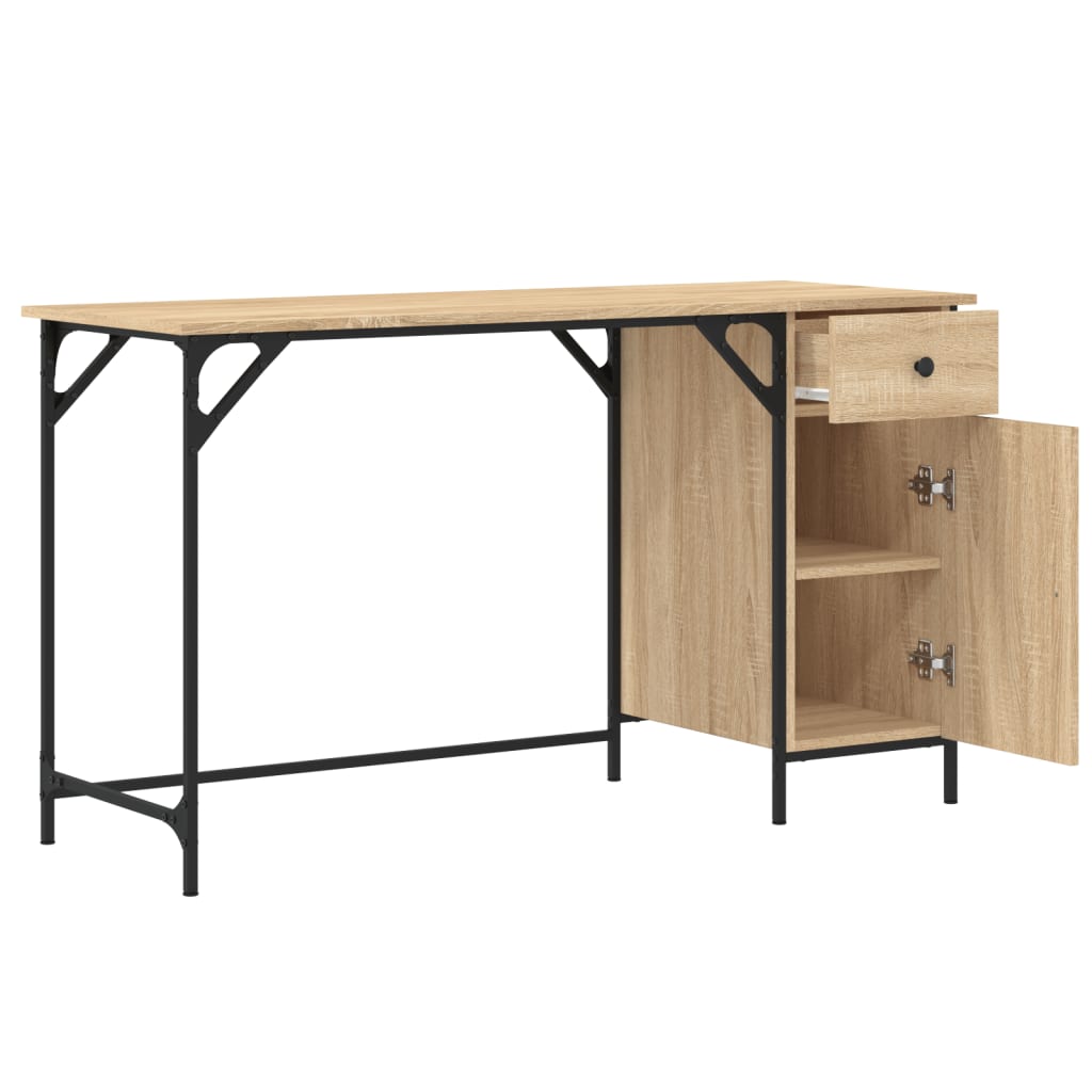 vidaXL Computertisch Sonoma-Eiche 131x48x75 cm Holzwerkstoff