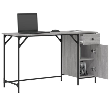 vidaXL Bureau Gris Sonoma 131x48x75 cm Bois d'ingénierie