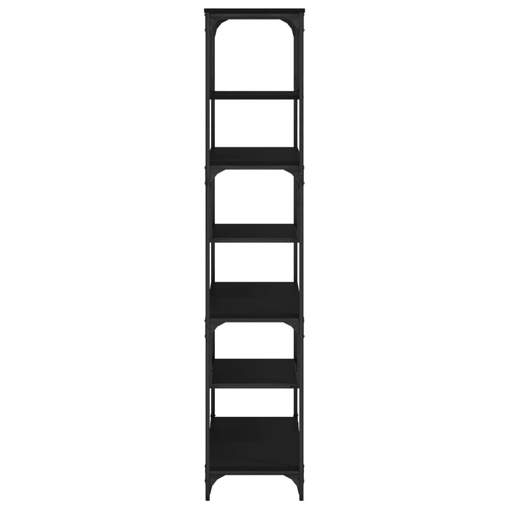 vidaXL Bücherregal Schwarz 81x36x176 cm Holzwerkstoff