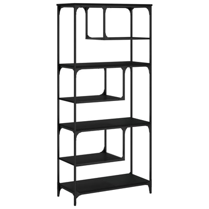vidaXL Bücherregal Schwarz 81x36x176 cm Holzwerkstoff
