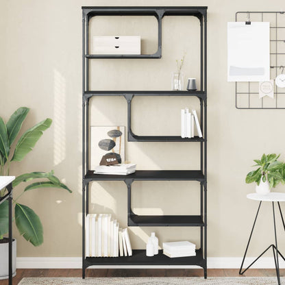 vidaXL Bücherregal Schwarz 81x36x176 cm Holzwerkstoff