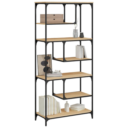 vidaXL Bücherregal Sonoma-Eiche 81x36x176 cm Holzwerkstoff