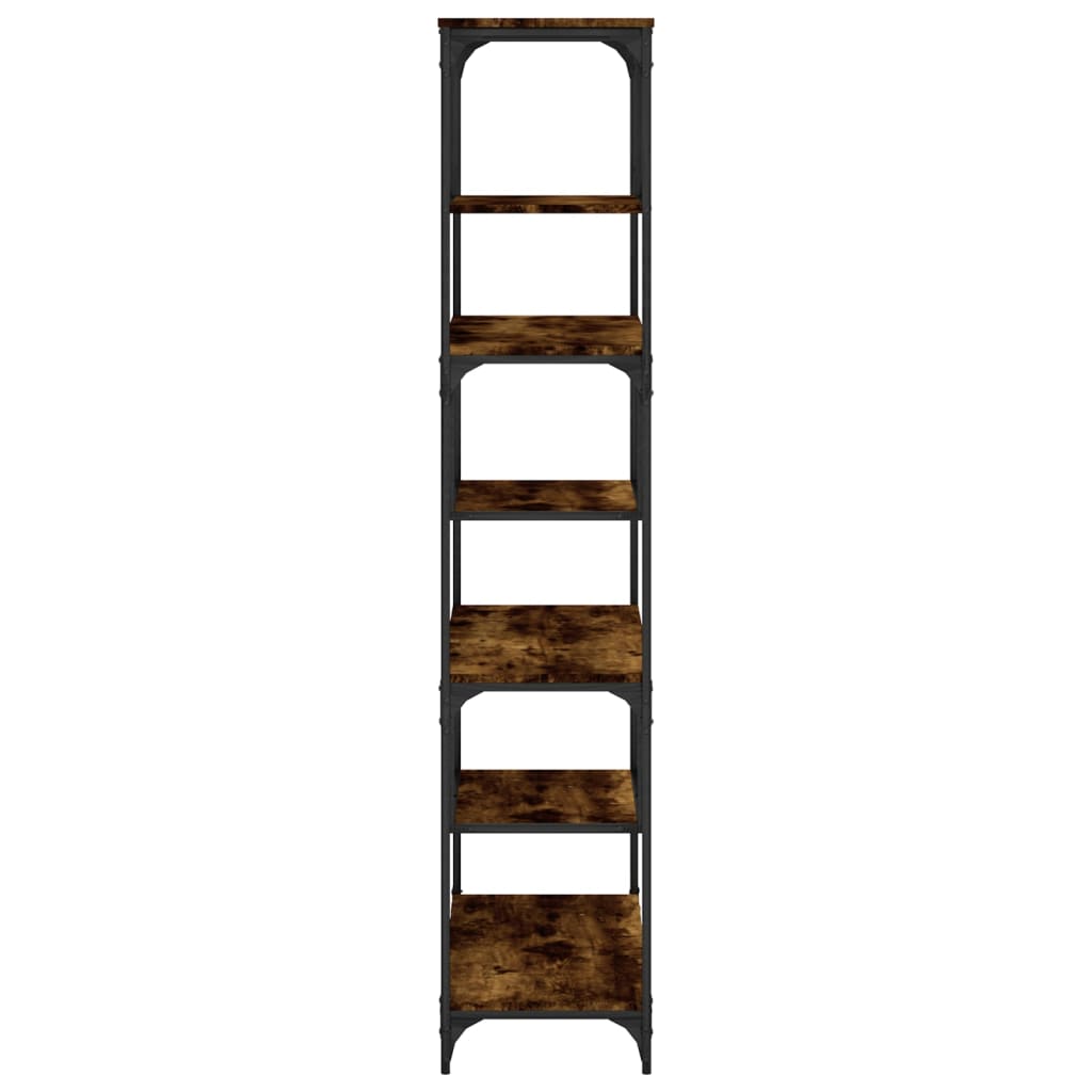 vidaXL Bücherregal Räuchereiche 81x36x176 cm Holzwerkstoff