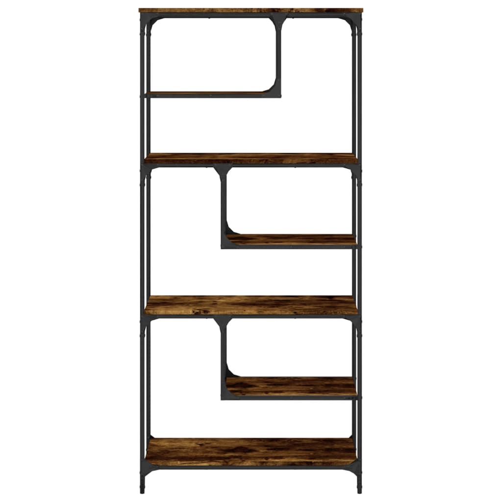 vidaXL Bücherregal Räuchereiche 81x36x176 cm Holzwerkstoff