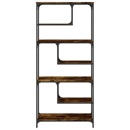 vidaXL Bücherregal Räuchereiche 81x36x176 cm Holzwerkstoff