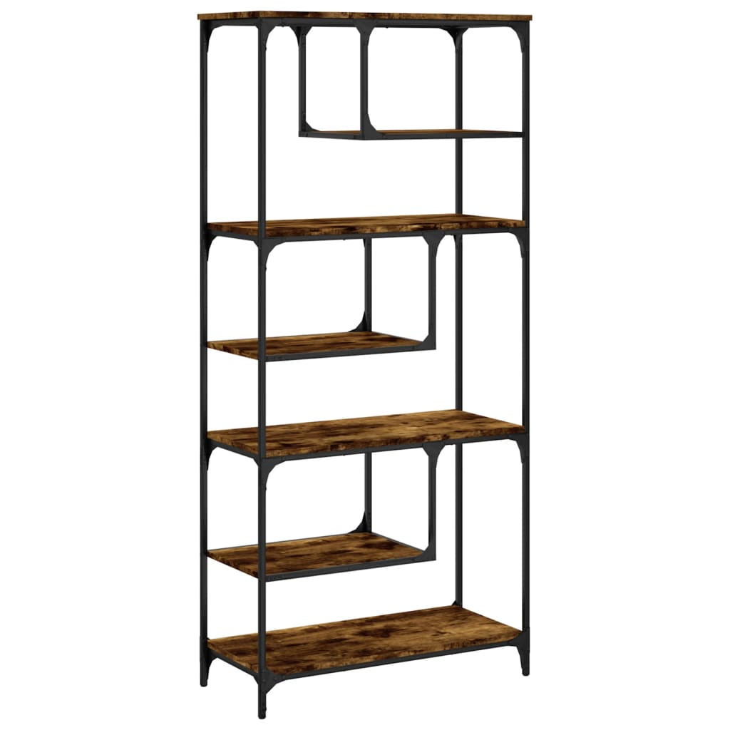 vidaXL Bücherregal Räuchereiche 81x36x176 cm Holzwerkstoff