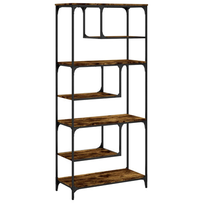 vidaXL Bücherregal Räuchereiche 81x36x176 cm Holzwerkstoff