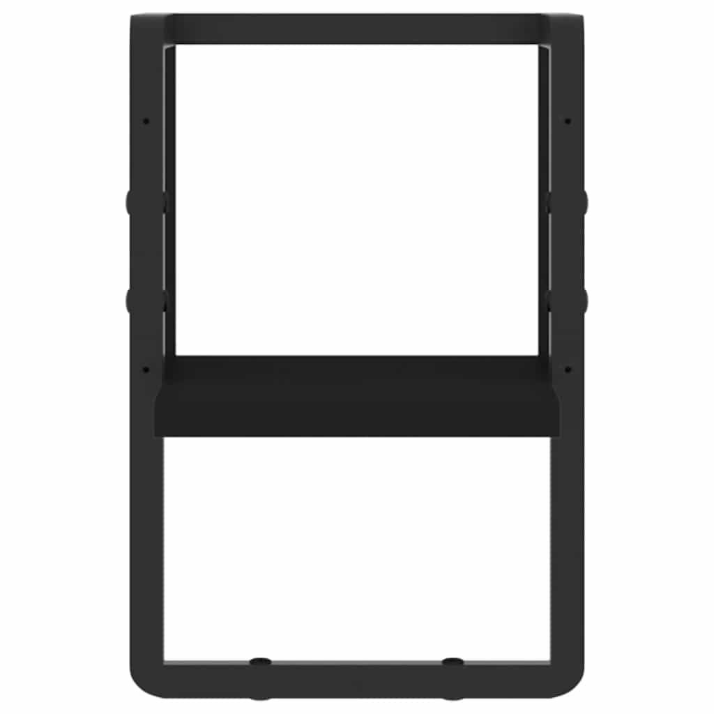 vidaXL Étagère murale avec tringle Noir 20x25x30 cm