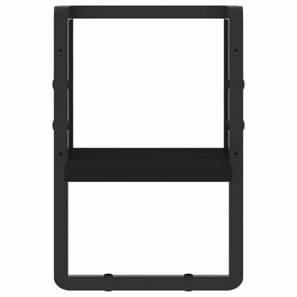vidaXL Étagère murale avec tringle Noir 20x25x30 cm