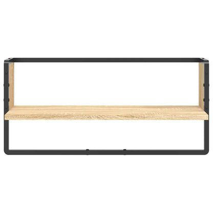 vidaXL Wandregal mit Stange Sonoma-Eiche 65x25x30 cm