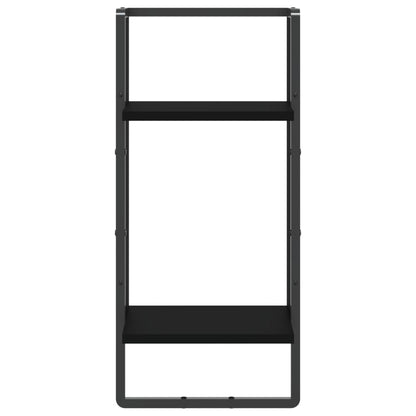 vidaXL Étagère murale avec tringle Noir 30x25x65 cm