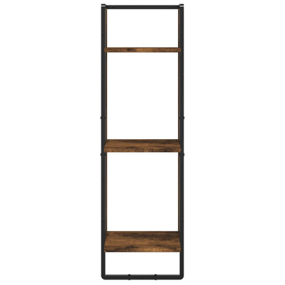 vidaXL Wandregal 3 Fächer Räuchereiche 30x25x100 cm Holzwerkstoff