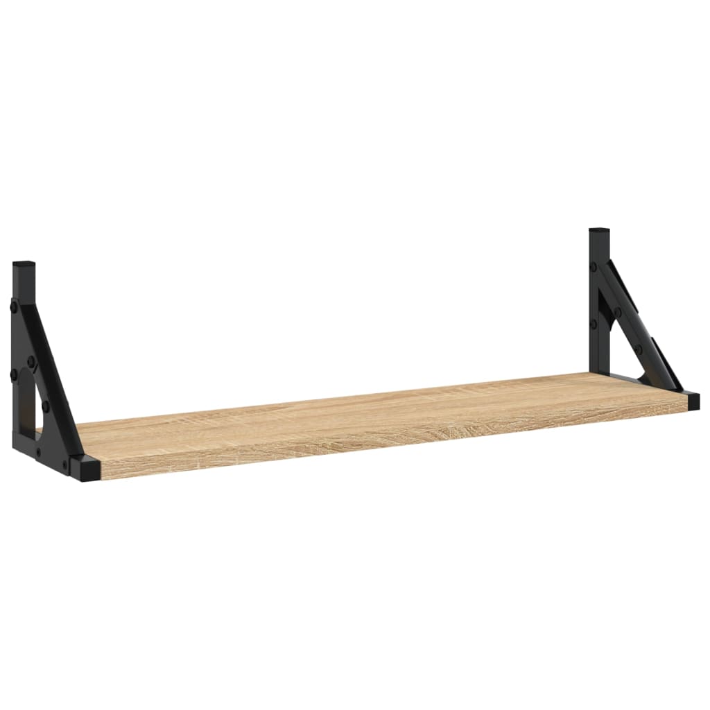 vidaXL Wandregale 2 Stk. Sonoma-Eiche 60x15x15,5 cm