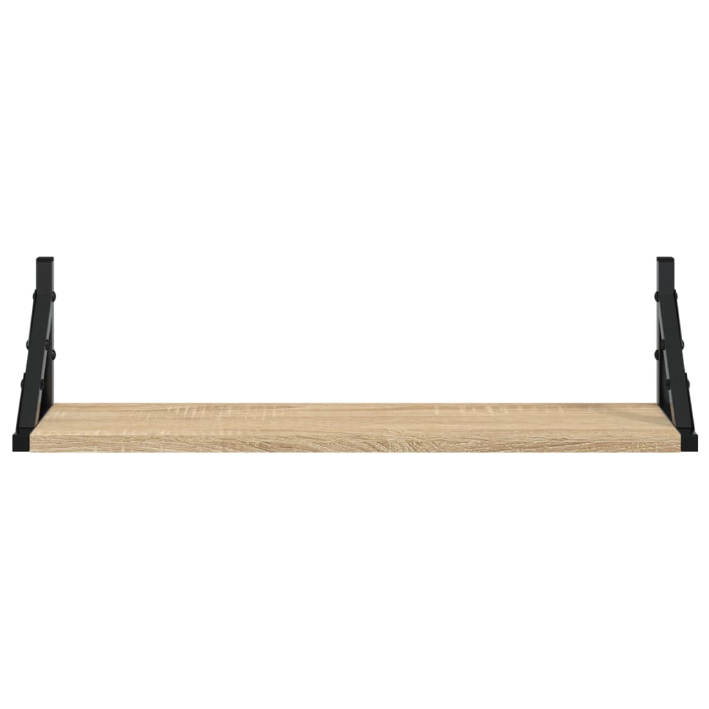 vidaXL Wandregale 2 Stk. Sonoma-Eiche 60x15x15,5 cm