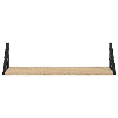 vidaXL Wandregale 2 Stk. Sonoma-Eiche 60x15x15,5 cm