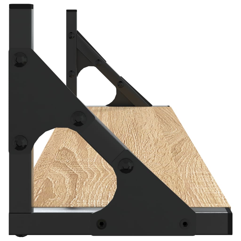 vidaXL Wandregale 2 Stk. Sonoma-Eiche 60x15x15,5 cm