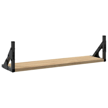 vidaXL Wandregale 2 Stk. Sonoma-Eiche 60x15x15,5 cm