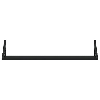 vidaXL Wandregale 2 Stk. Schwarz 80x15x15,5 cm Holzwerkstoff