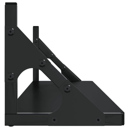 vidaXL Wandregale 2 Stk. Schwarz 80x15x15,5 cm Holzwerkstoff